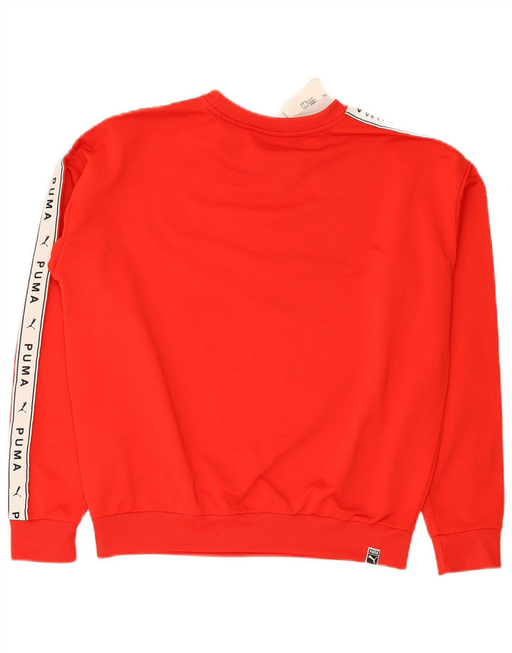 Puma Mujer Graphic Sudadera Jumper UK 12 Medium Rojo Colorblock