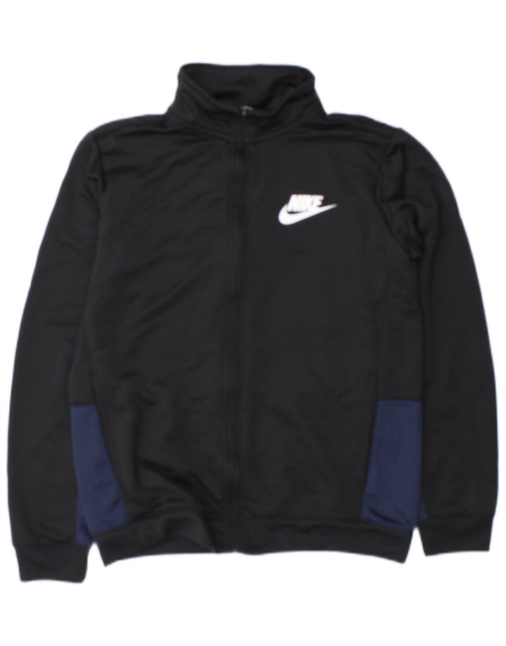 Nike Chaqueta de chándal para niños 13-14 años XL Negro Colorblock Poliéster
