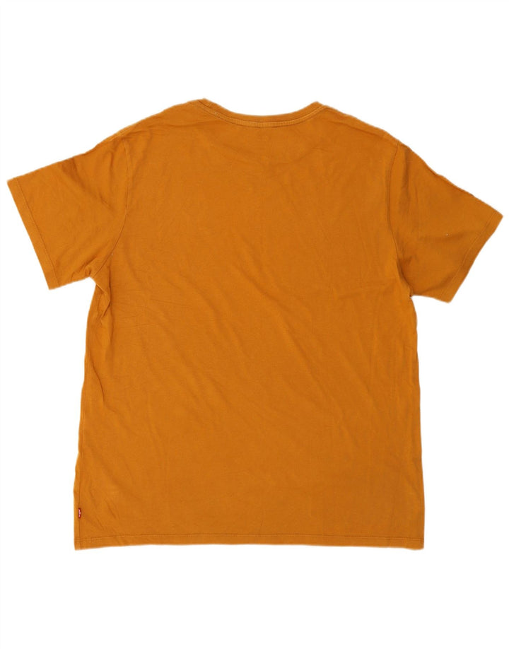 Levi's Camiseta con gráfico estándar para hombre, talla grande, color naranja