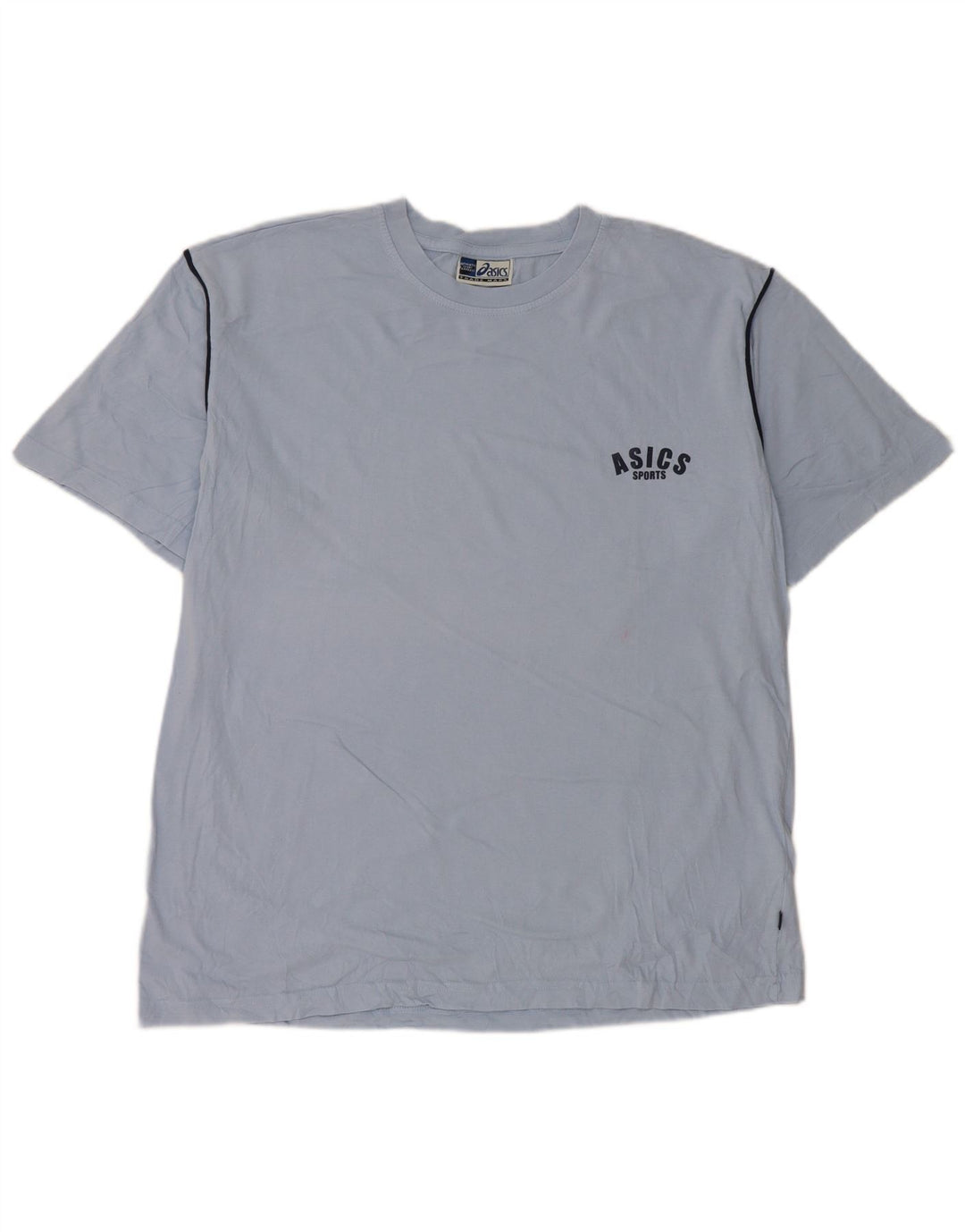 Camiseta Asics Hombre Top XL Algodón A Rayas Azul