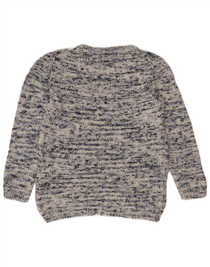 Massimo Dutti Jersey con Cuello en V para Mujer UK 40 Small Azul Moteado