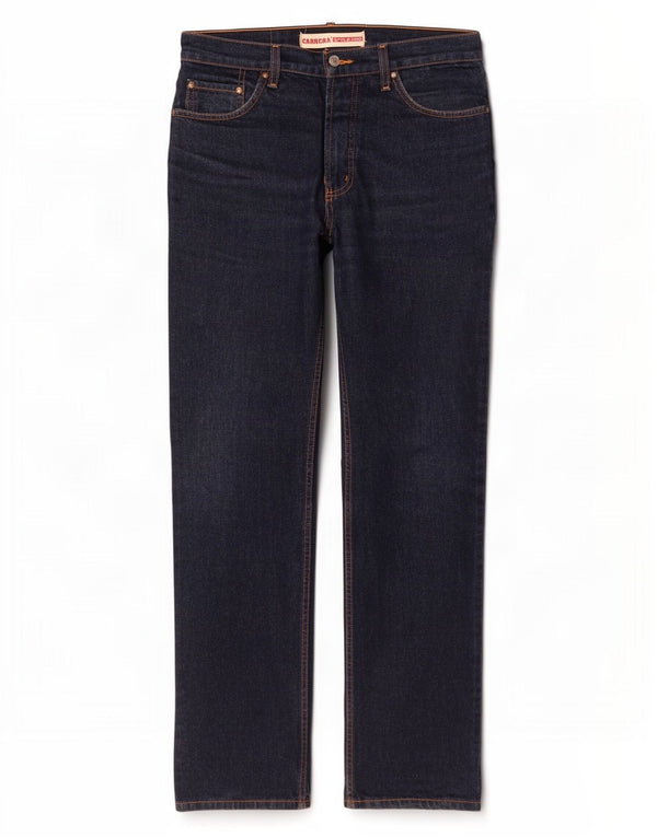 Carrera Jeans rectos para hombre IT 48 Medium W33 L34 Algodón azul marino