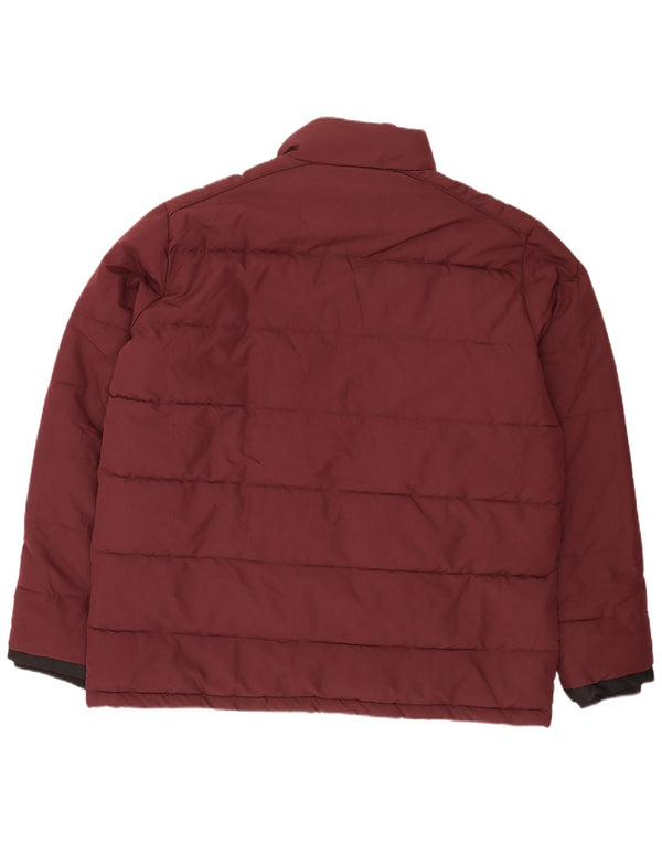 Marks & Spencer Chaqueta acolchada para hombre UK 46 3XL Borgoña Poliéster Moderno