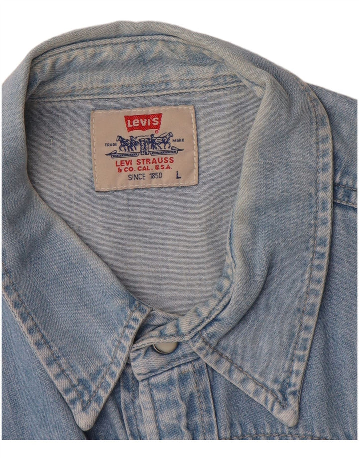 Camisa vaquera Levi's para hombre de algodón azul grande