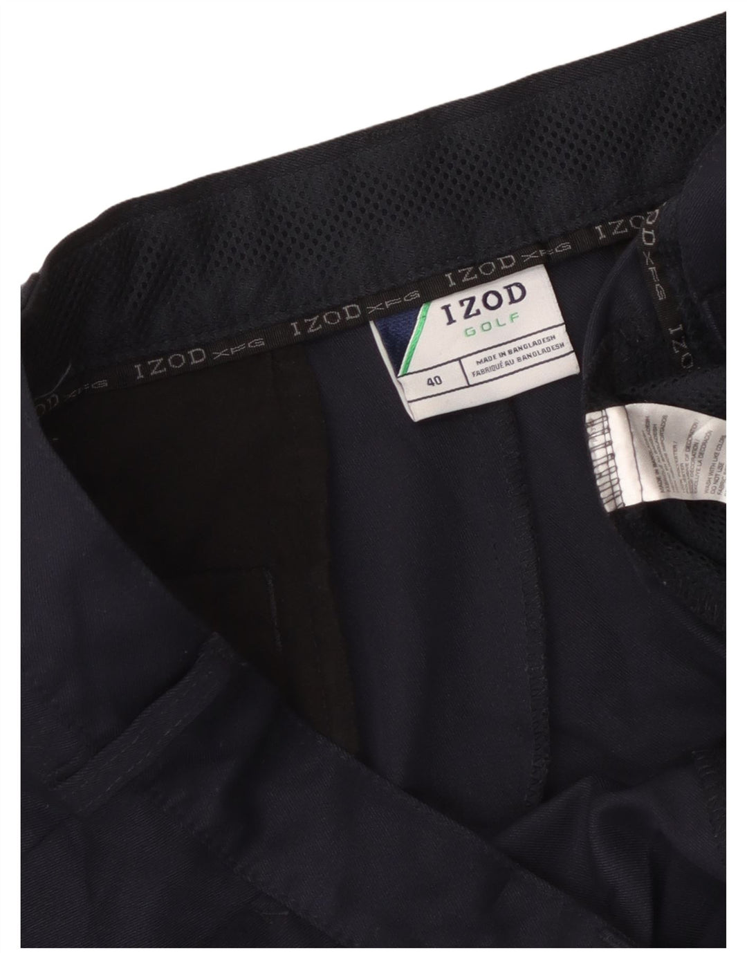 Pantalones cortos tipo cargo para hombre Izod W40 XL Poliéster azul marino