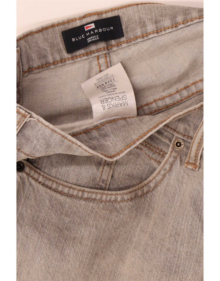 Marks & Spencer Vaqueros rectos azules Harbor para hombre W34 L31 Algodón gris