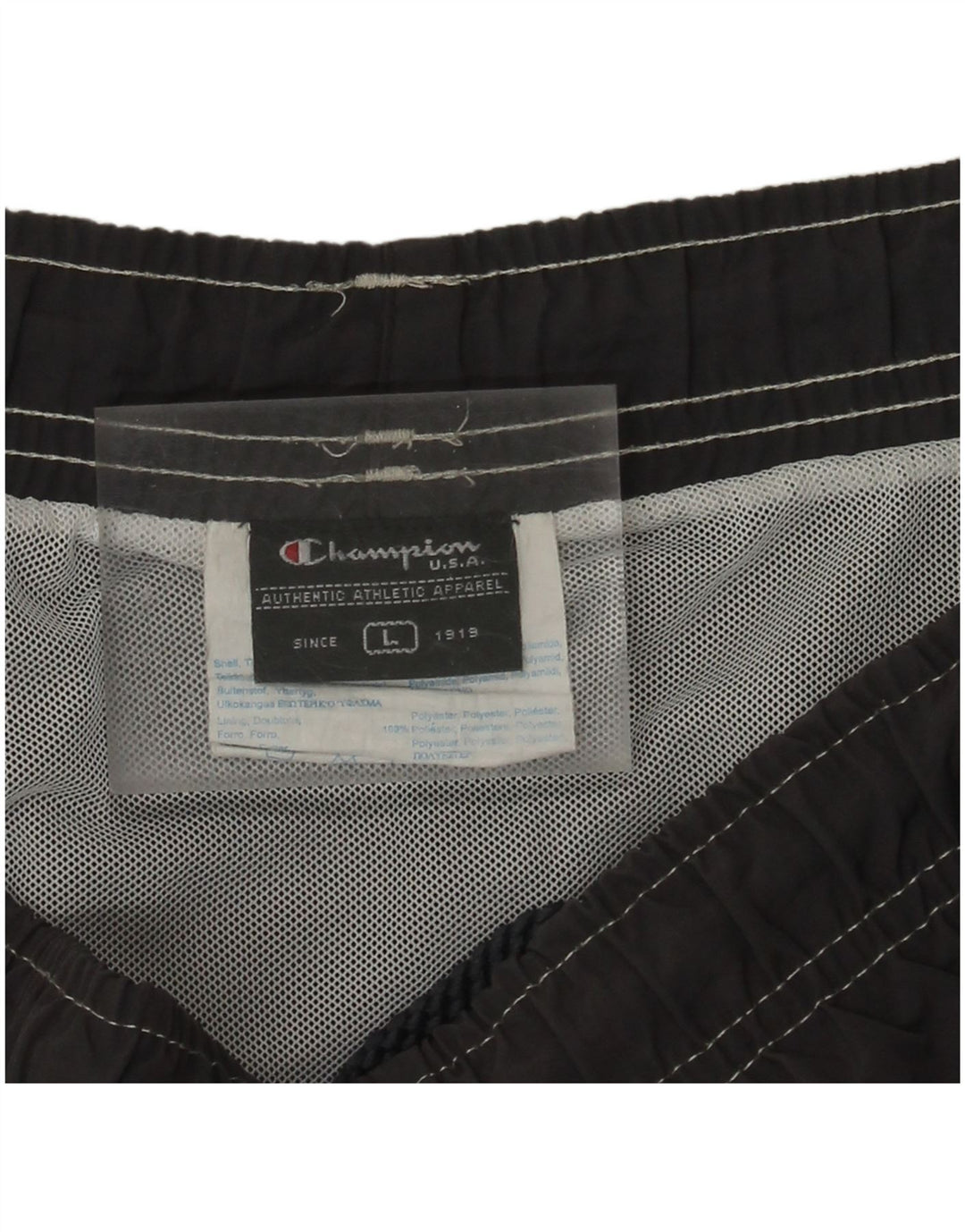 Champion Bañador Corto Para Hombre Grande Gris Poliamida