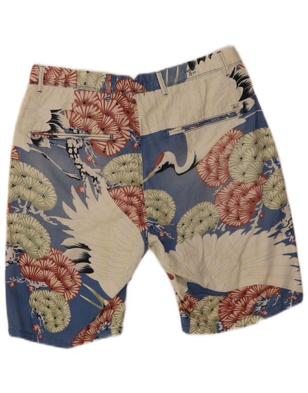 Pantalones cortos chinos con estampado Scotch & Soda para hombre W29 Small Blue Cotton