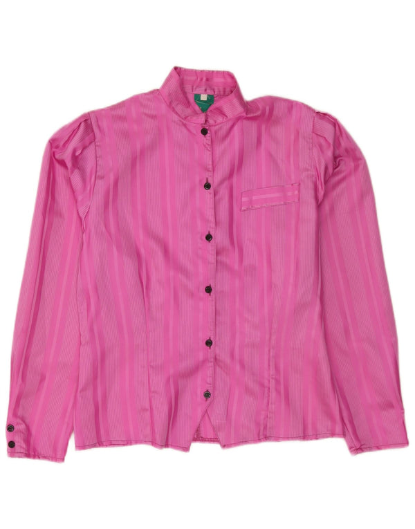 Canda Camisa para mujer UK 40 Poliéster a rayas rosa medio