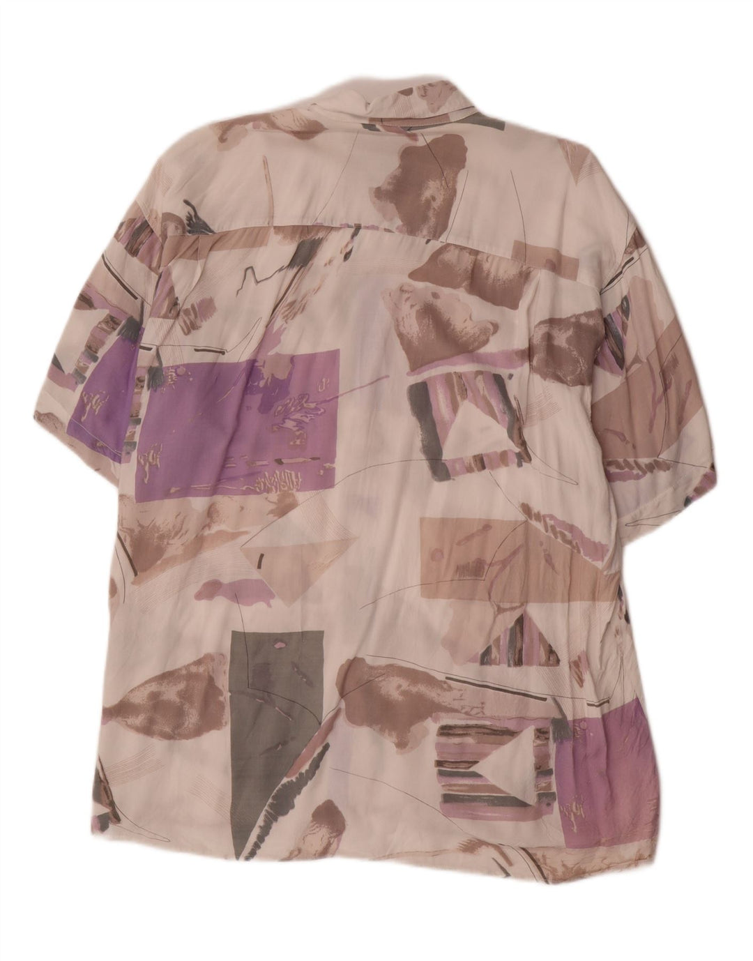 VINTAGE Camisa con estampado abstracto para hombre Talla 43/44 XL Multicolor