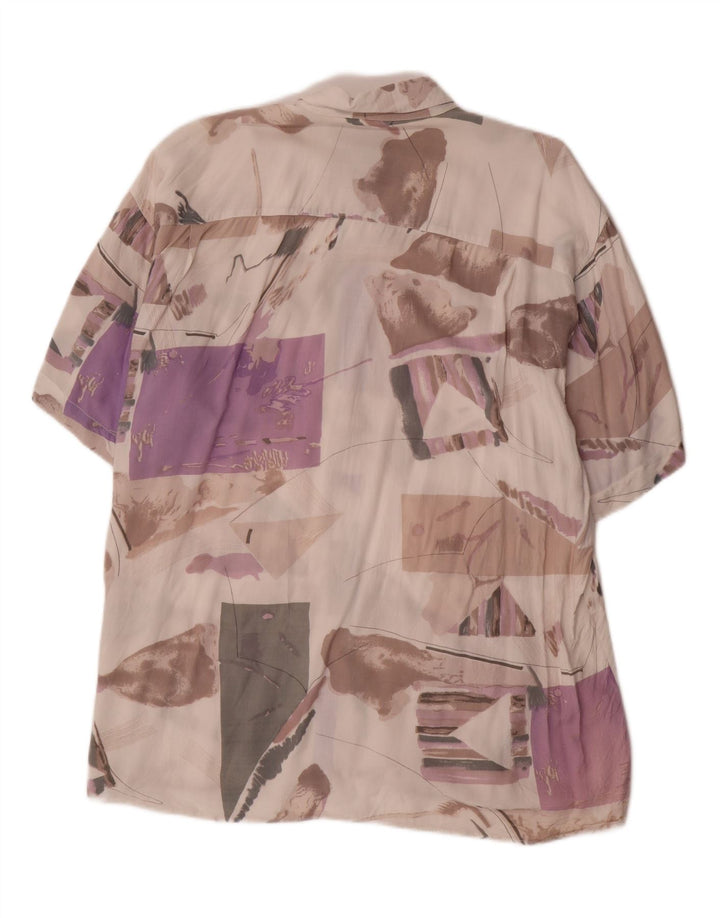 VINTAGE Camisa con estampado abstracto para hombre Talla 43/44 XL Multicolor