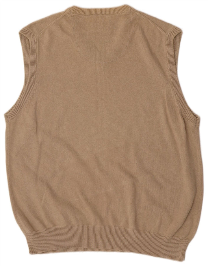 Marks & Spencer - Camiseta sin mangas para hombre, color azul, algodón beige