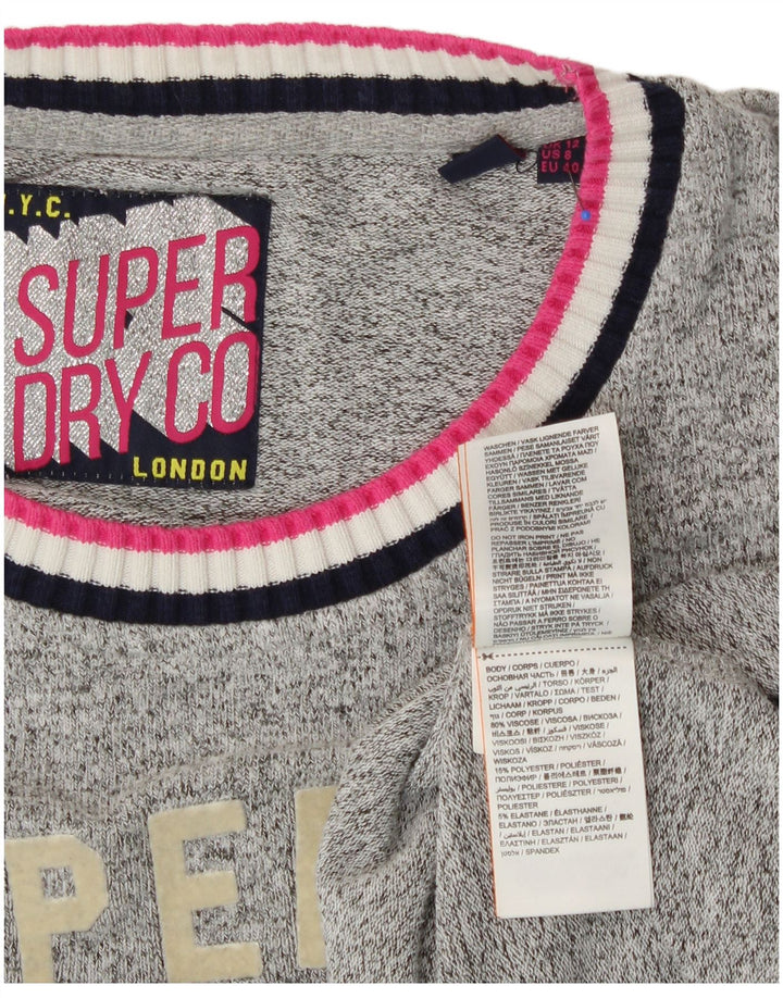 SUPERDRY Sudadera gráfica para mujer Jumper UK 42 Viscosa gris medio