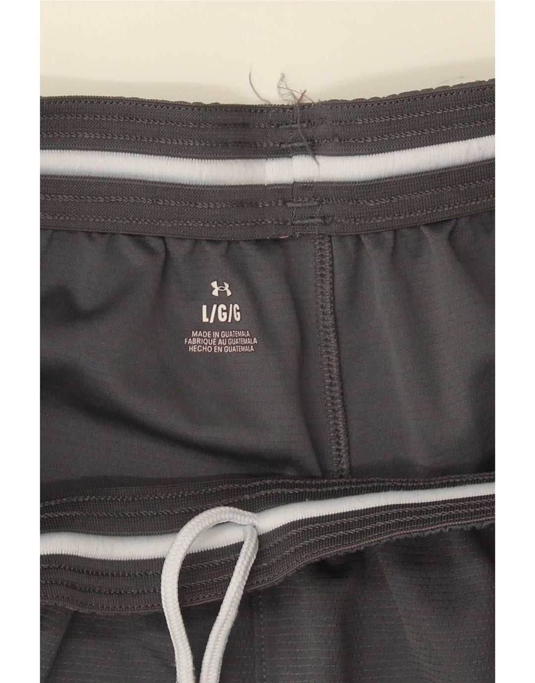 Under Armour Pantalones cortos deportivos para hombre, talla grande, gris, a rayas