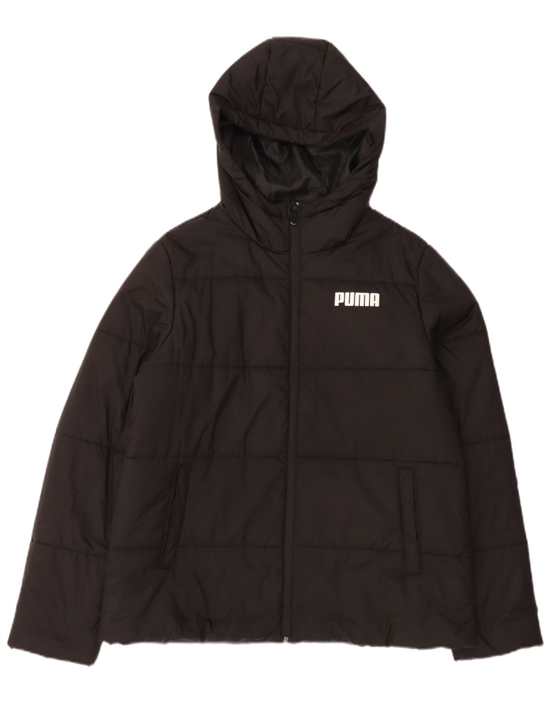Puma Chaqueta acolchada con capucha para mujer UK 46 Grande Poliéster negro