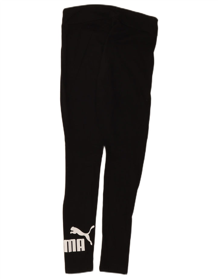 Puma Leggings gráficos para mujer UK 8 Small Algodón negro