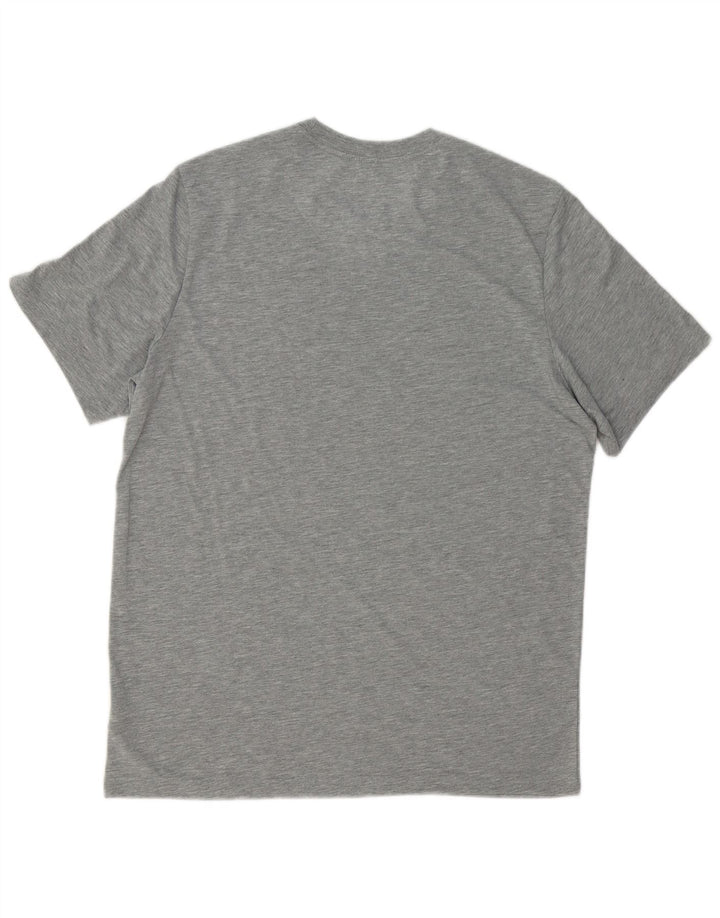 NIKE Camiseta gráfica Dri Fit para hombre Top poliéster gris grande