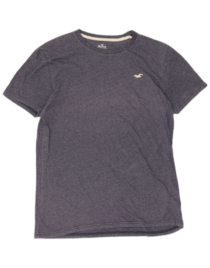Camiseta Hollister Hombre Top Medium Azul Marino Moteado De Algodón
