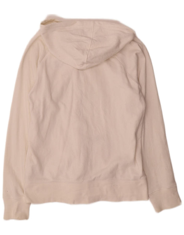 Nike - Sudadera con capucha y cremallera para mujer, talla 12/14, algodón blanco grande