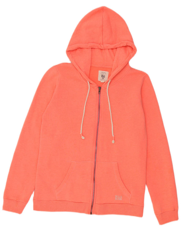 Billabong Sudadera con capucha y cremallera para mujer Reino Unido 14 Algodón naranja mediano
