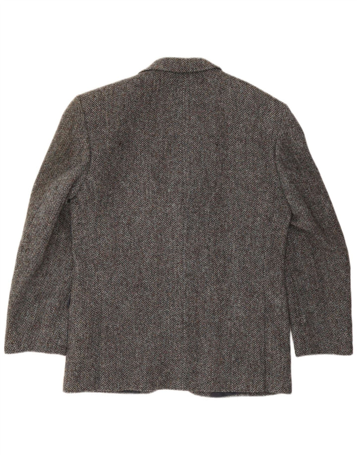 Bhs Chaqueta tipo blazer Harris Tweed para hombre UK 38 Lana virgen moteada en gris medio