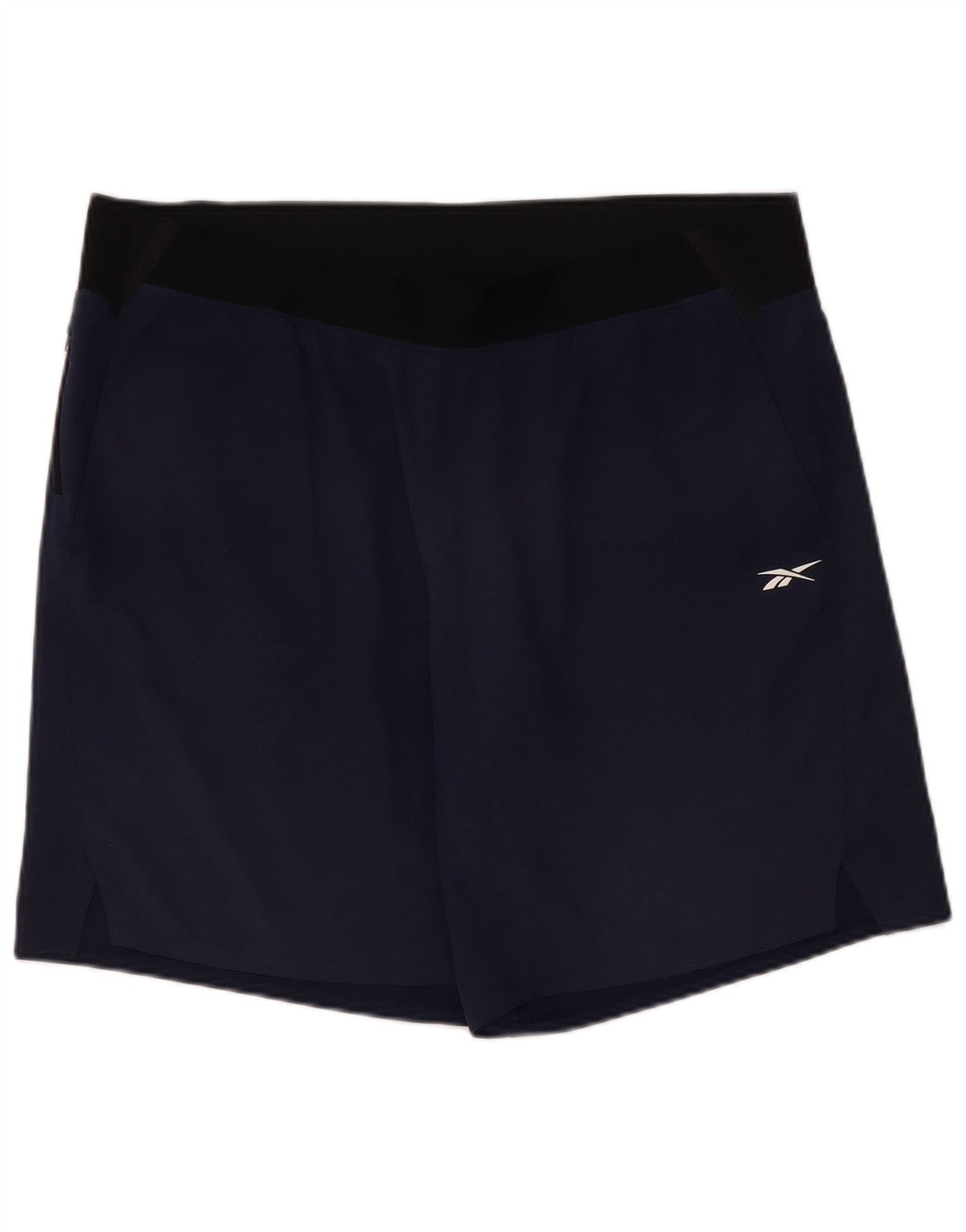 Reebok Pantalones cortos deportivos para hombre XL Azul marino Colorblock Poliéster