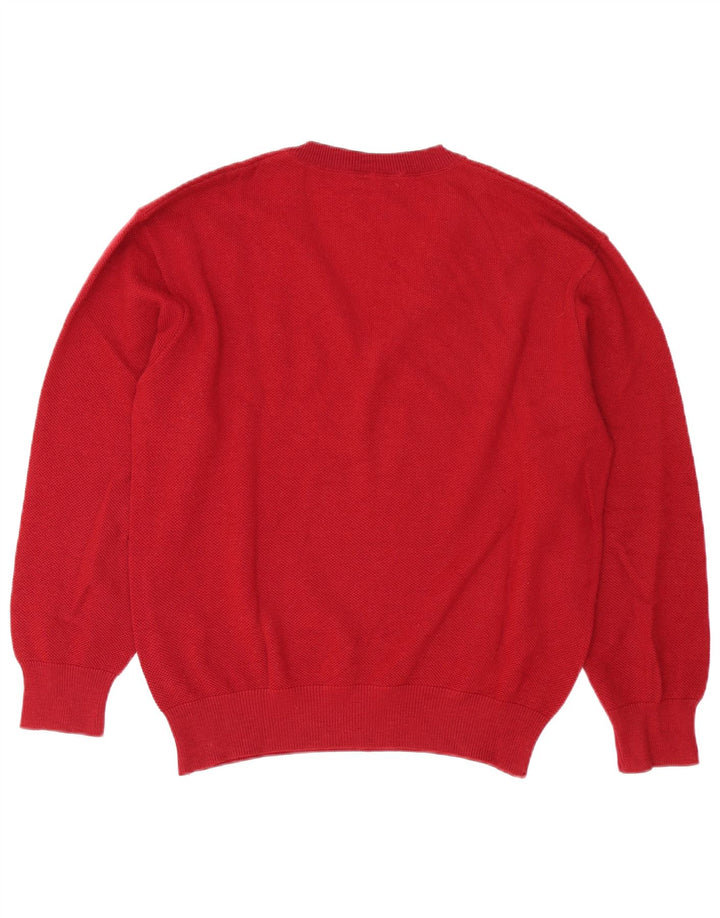 Lacoste - Jersey con cuello en V para hombre, talla 5, lana roja grande