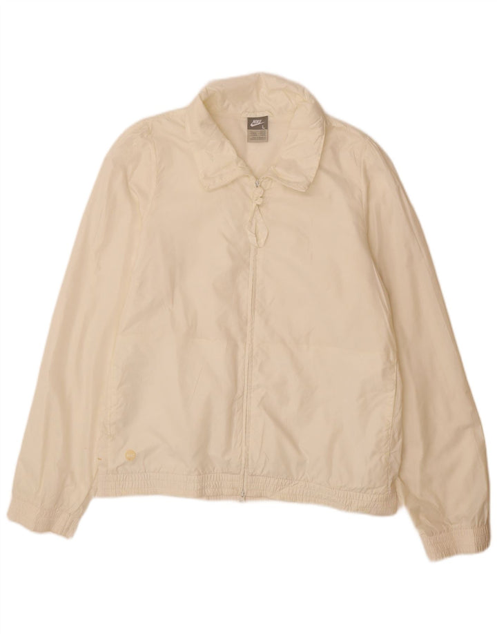 Nike - Chaqueta de chándal para mujer, talla 14/16, poliéster blanco grande