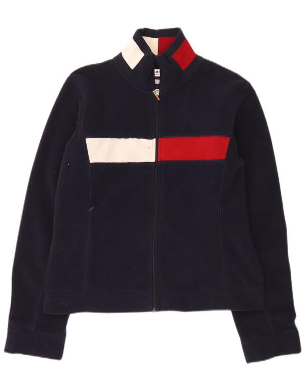 Tommy Hilfiger Chaqueta polar para mujer UK 46 Grande Azul marino Colorblock
