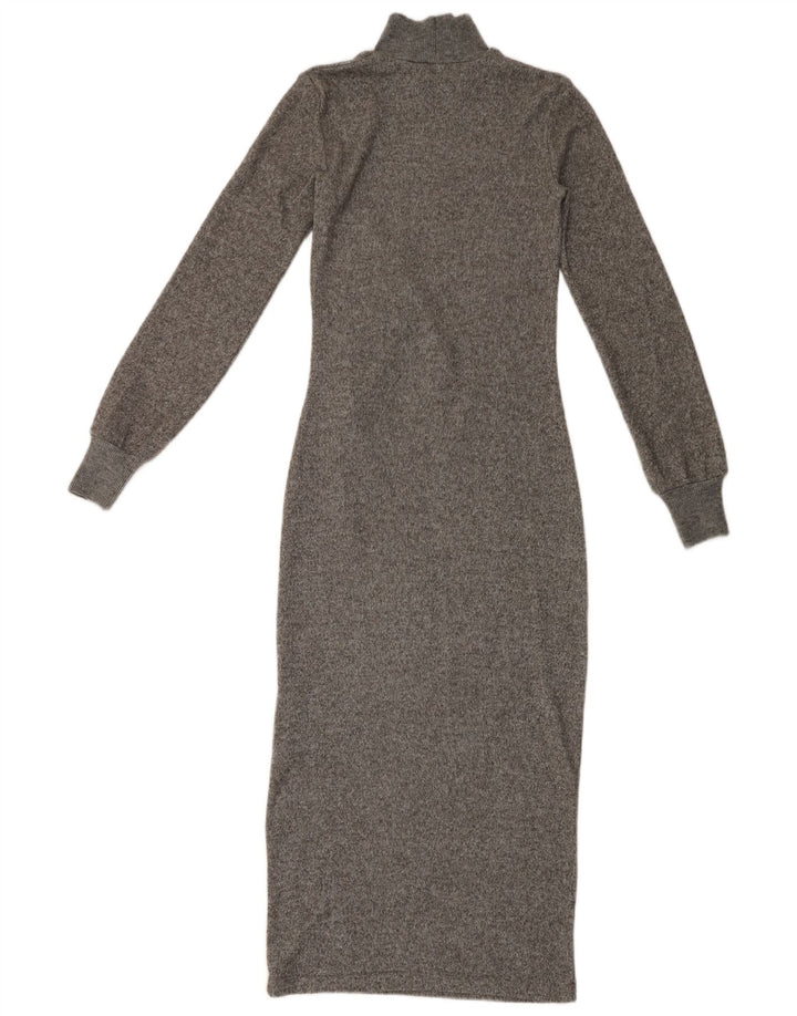 Zara Mujer Maxi Vestido De Manga Larga UK 8 Small Gris