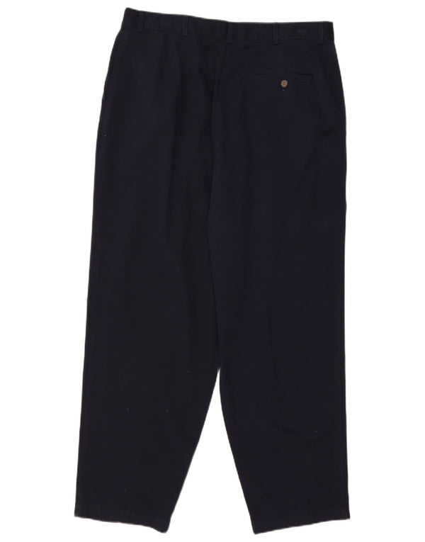 L.L.Bean Pantalones chinos de cintura alta para mujer US 18 2XL W36 L29 Azul marino