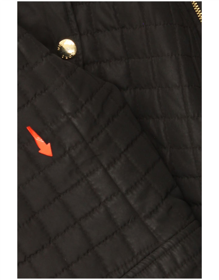 MICHAEL KORS Chaqueta acolchada para mujer UK 40 XL Poliéster negro