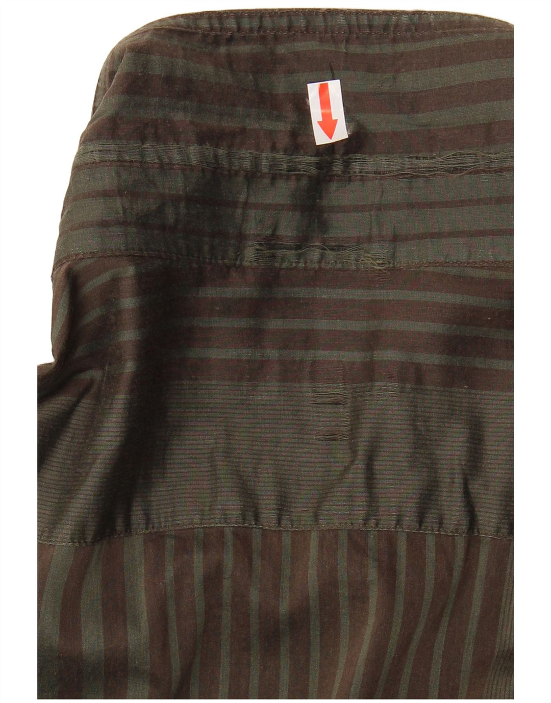 Camisa Hombre Trussardi Jeans Algodón Rayas Caqui 3XL