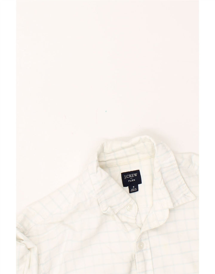 J. CREW Mens Flex Shirt Small White Check Vintage J. Crew and Second-Hand J. Crew from Messina Hembry 