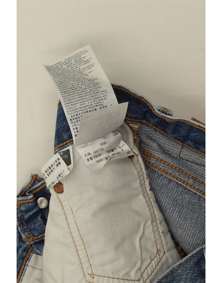 LEVI'S Pantalones cortos vaqueros desgastados 501 para mujer W28 Azul medio