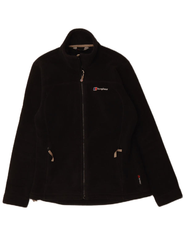 BERGHAUS Chaqueta polar extragrande para mujer UK 10 Small Poliéster negro