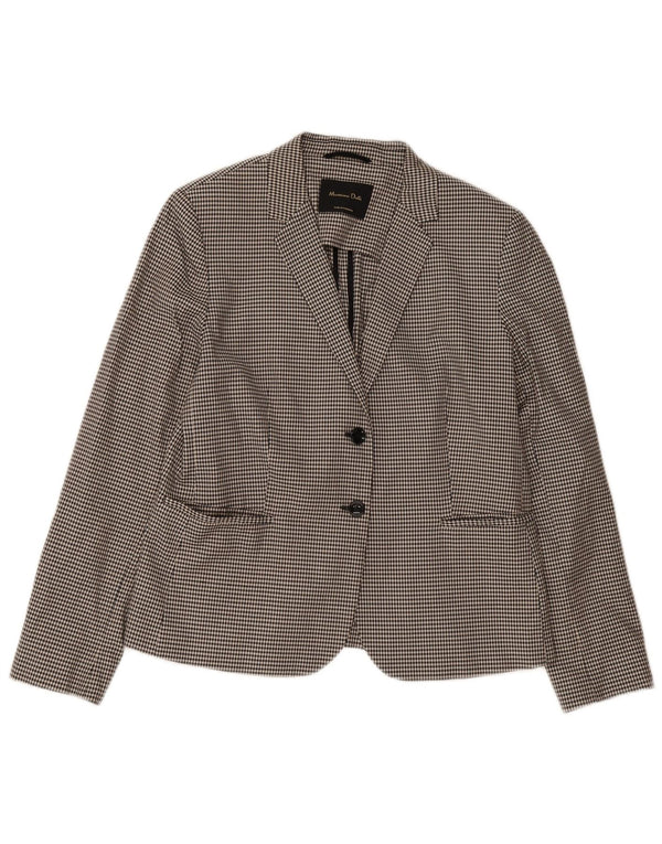 Massimo Dutti Chaqueta Blazer De 2 Botones Mujer EU 44 XL Pata De Gallo Negra