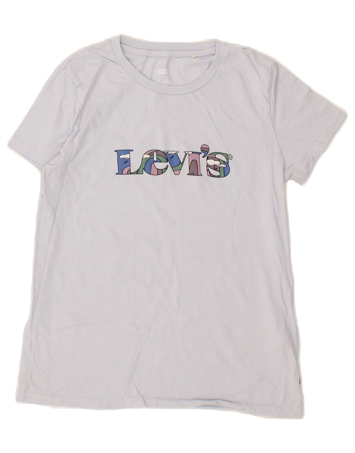 LEVI'S Boys Graphic T-Shirt Top 10-11 Years Medium  Blue Cotton Vintage Levi's and Second-Hand Levi's from Messina Hembry 