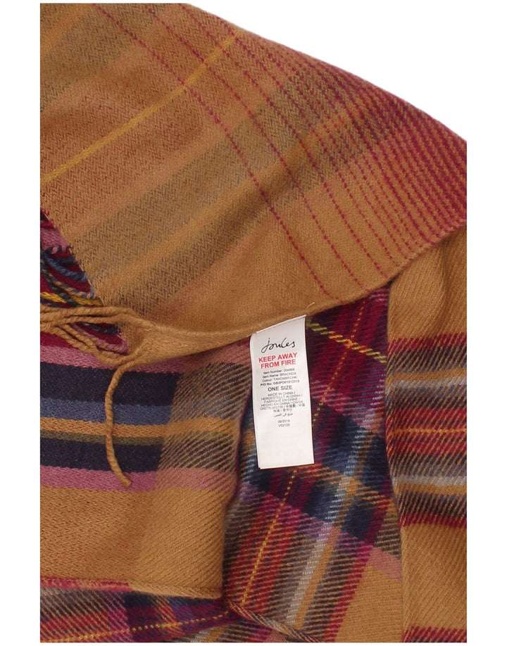 JOULES Womens Rectangle Scarf One Size Multicoloured Plaid Polyacrylic