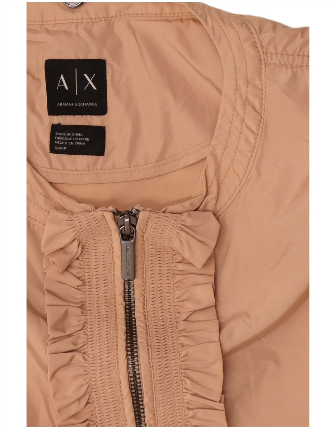 Armani Exchange Chaqueta para mujer UK 10 Small Rosa Poliéster