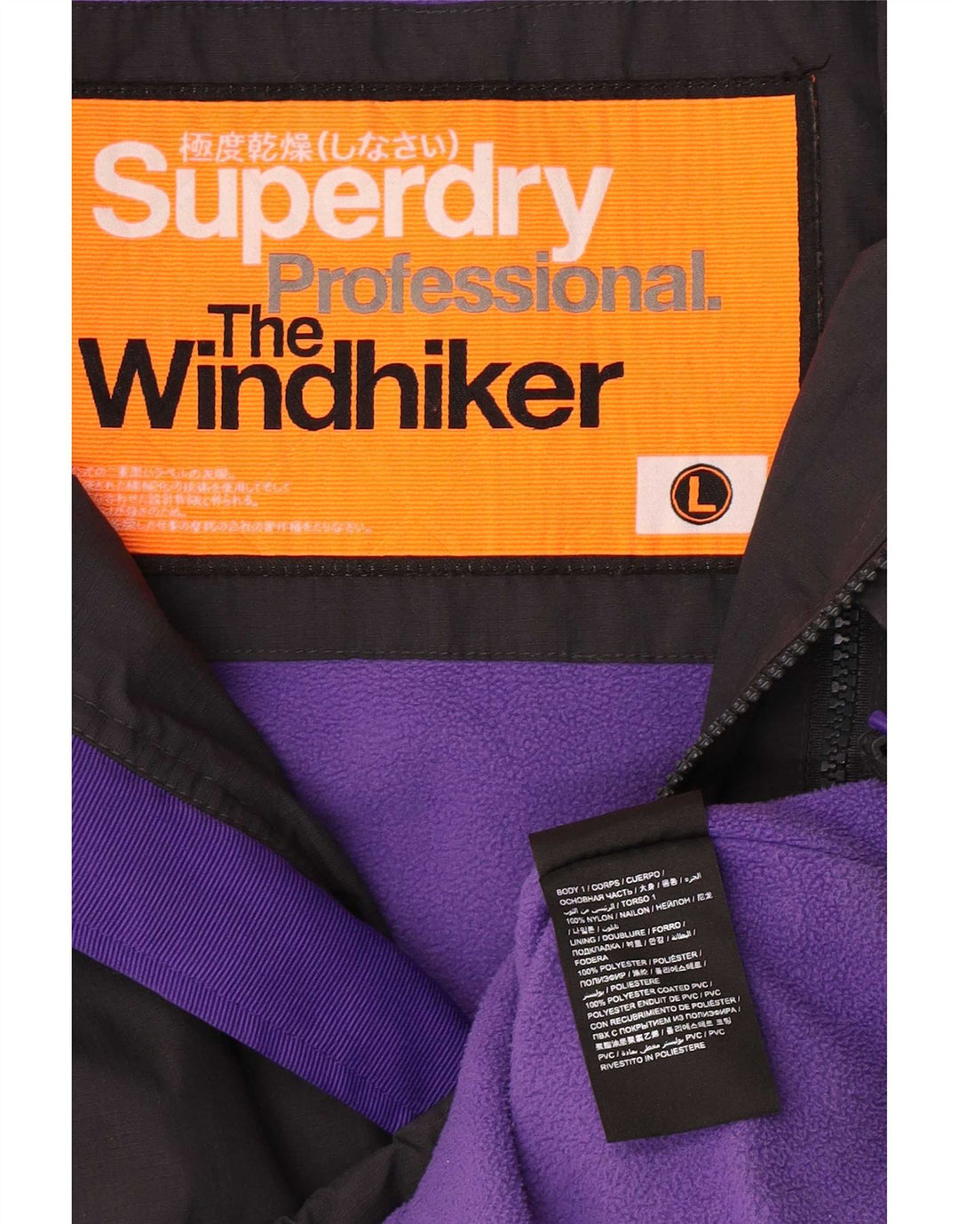 Superdry Chaqueta Cortavientos The Windhiker Graphic para Mujer UK 40 Grande Negro