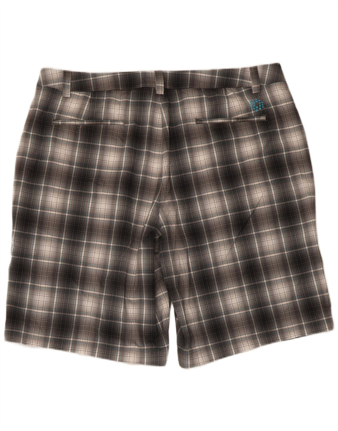 Puma Pantalones cortos chinos para hombre W40 XL Poliéster a cuadros grises