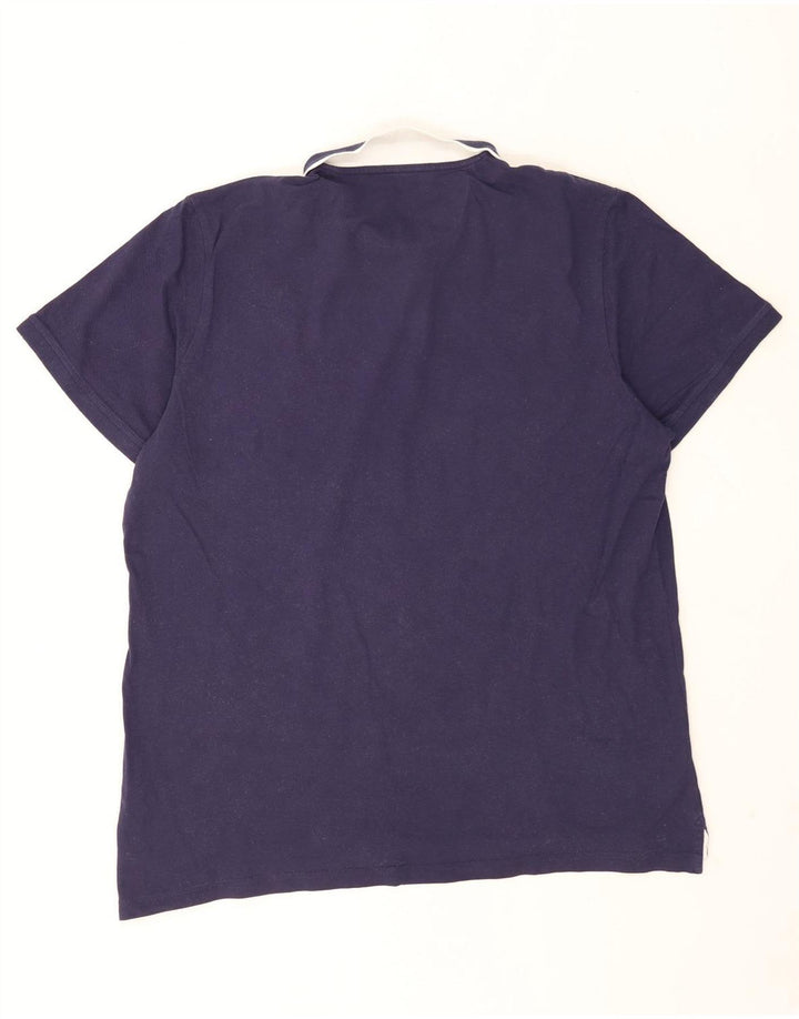 Puma Polo para hombre 2XL azul marino a rayas