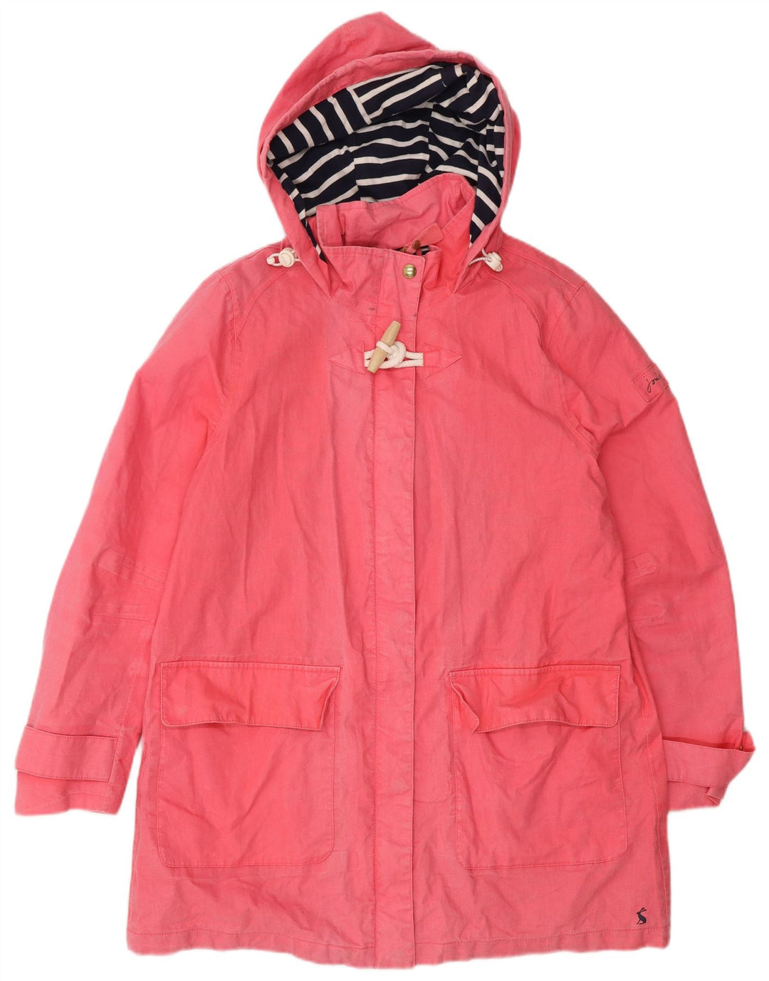 JOULES Chubasquero con capucha para mujer UK 40 Medium Pink Linen