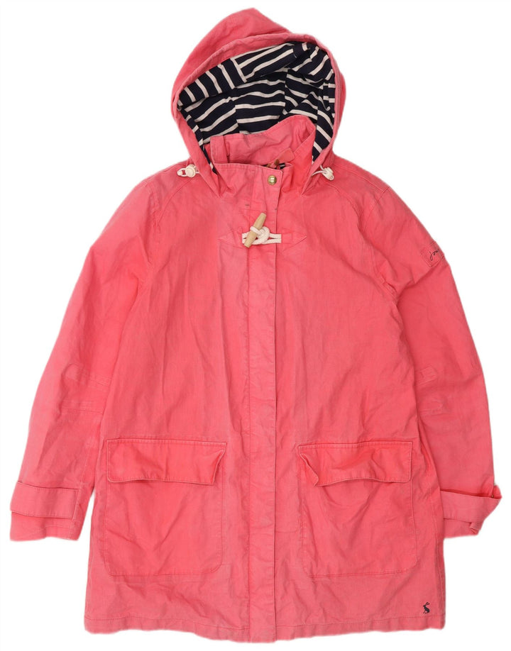 JOULES Chubasquero con capucha para mujer UK 40 Medium Pink Linen
