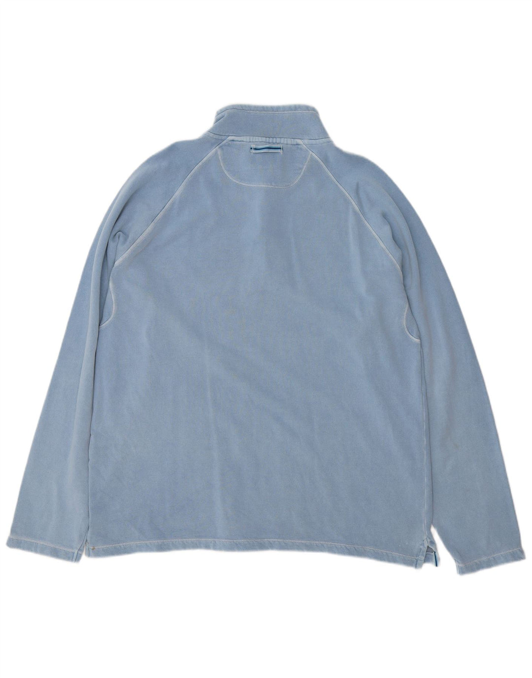 Sudadera con cuello y botones para hombre de Fat Face, jersey de algodón azul grande