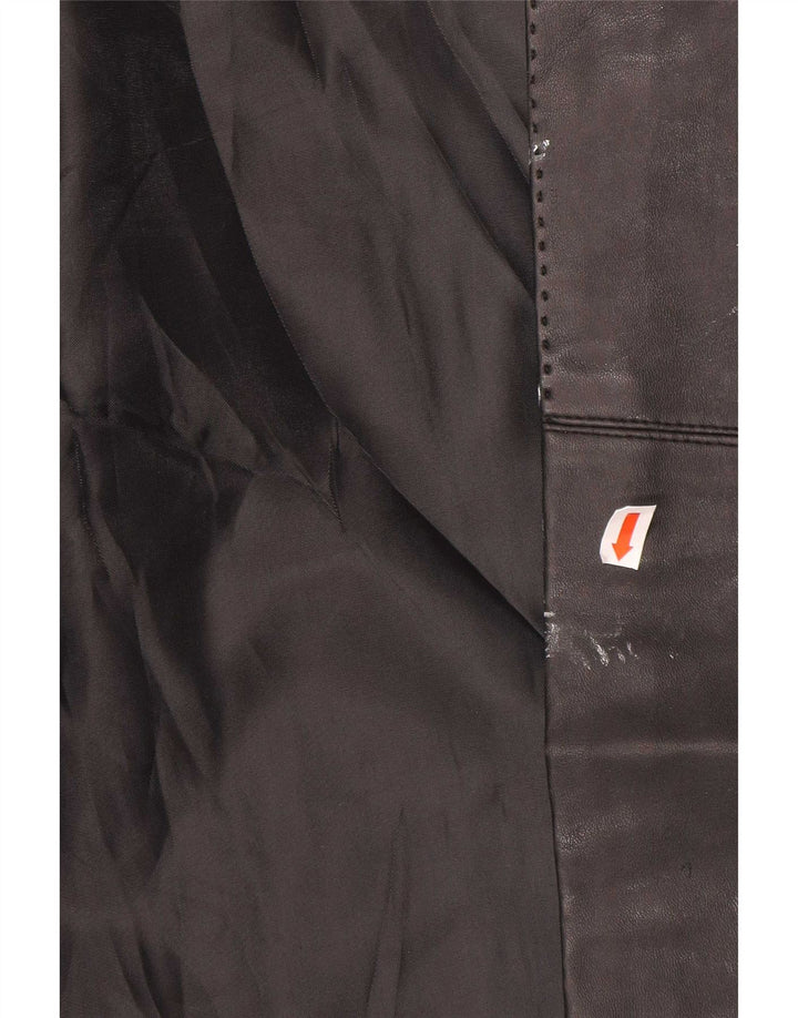 Hugo Boss Chaqueta Blazer de Cuero con 4 Botones para Hombre UK 44 2XL Negro