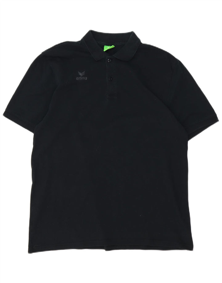 Polo Erima Hombre XL Algodón Negro