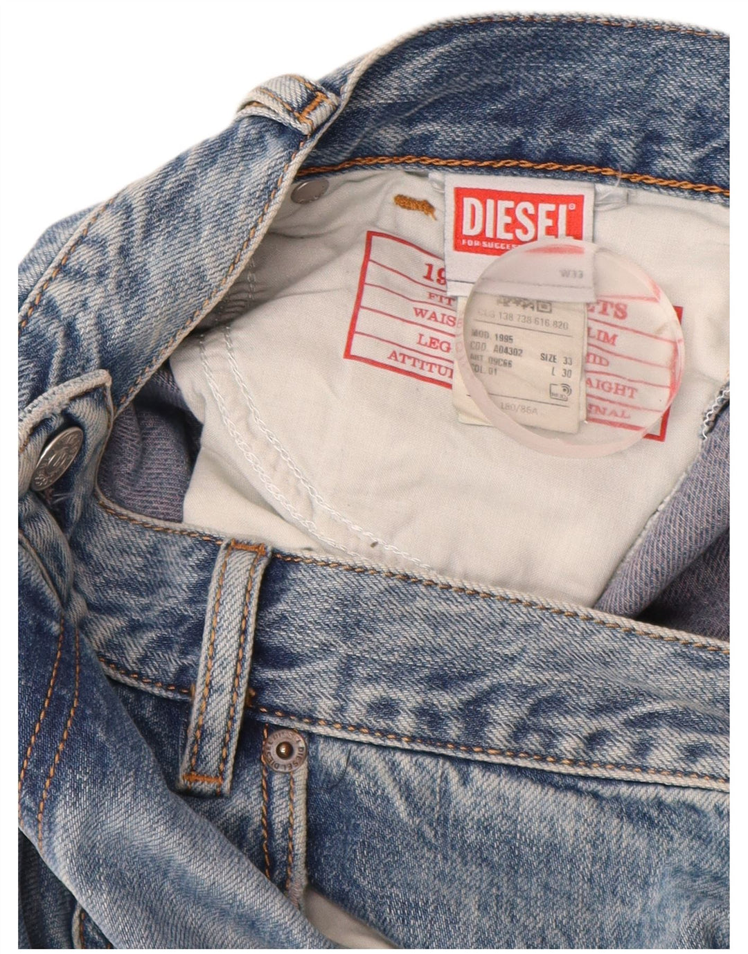 Diesel Vaqueros Slim Para Hombre W33 L28 Azul