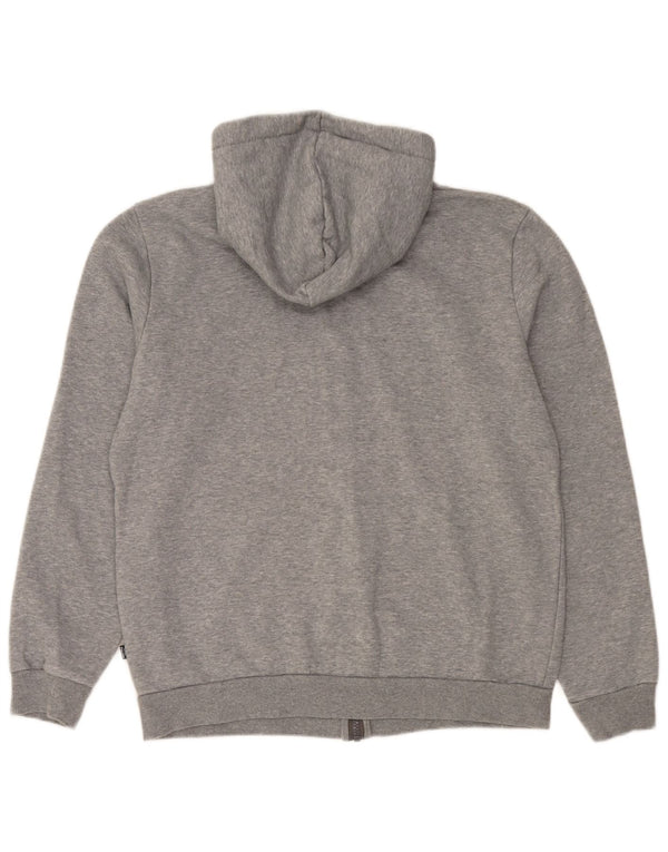 Puma Sudadera con capucha y cremallera para hombre de algodón gris medio